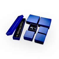 Brand Crystal Packaging luxury Blue Color Pearl Pendant Jewelry Paper box