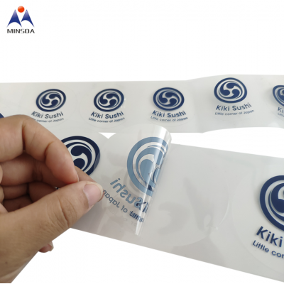 Custom Self Adhesive Logo Sticker Private Transparent Packing Private Label Printing