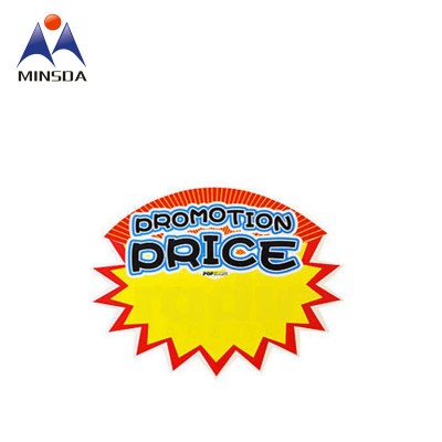 Low Price Custom Private Supermarket Price Labels Supermarket Promotion Tag Printing Advertising Discount Tags