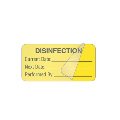 Custom Self Adhesive Disinfection Sign Disinfection Record Label Sticker Printing